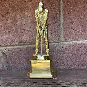 Gold Golf Trophy Figurine Putter - 8” Male Trophy Figure